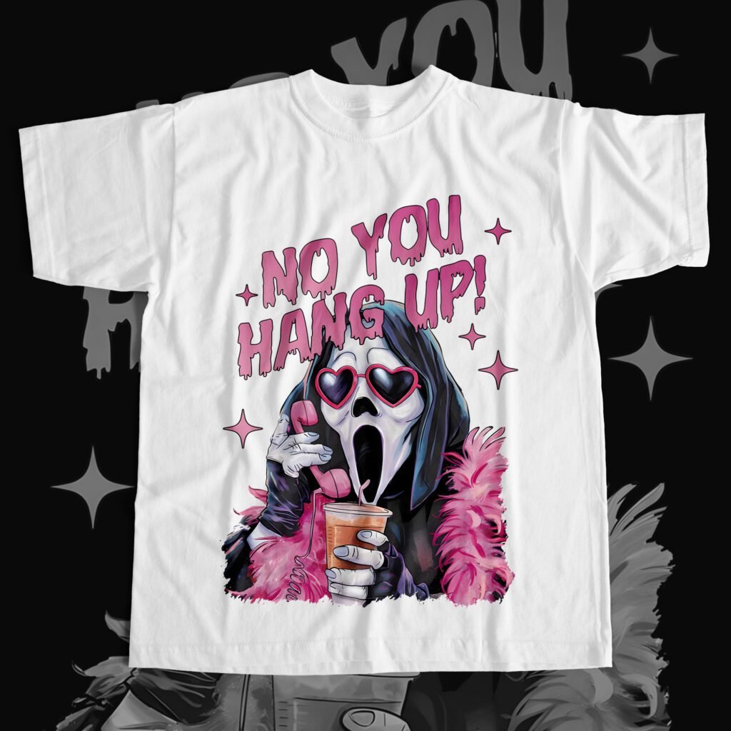 Scream Horror T-Shirt No You Hang Up
